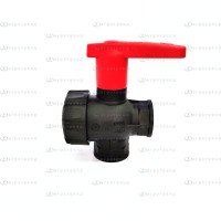 Кран 3-ход. шаровый 1"1/2 F 45521116А  с удл.ручкой 