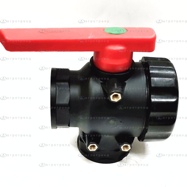 Кран 3-ход. шаровый 2"