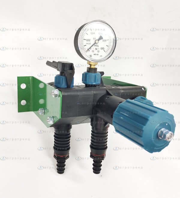 Ручной регулятор давления 1-секционный с манометром 0,1МПа серии 182-100
