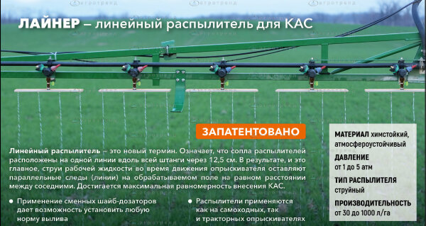 Линейный распылитель для КАС Лайнер