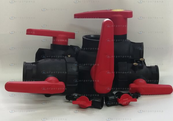 Кран 3-ход. шаровый 2" F  45531117A